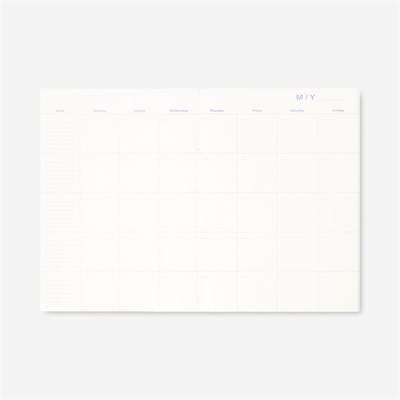 Flying Tiger Copenhagen Bej Çiçekli Haftalık Planlayıcı A4 Defter