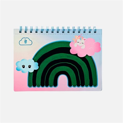 Flying Tiger Copenhagen Çizim Tahtalı Gökkuşağı Desenli Spiralli Defter