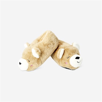 Flying Tiger Copenhagen Kahverengi Ayıcık Şeklinde Peluş Terlik 38/39
