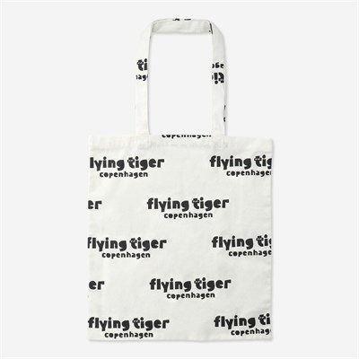 Flying Tiger Copenhagen Logolu Bez Çanta