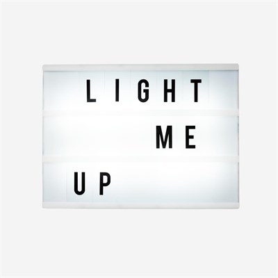 Flying Tiger Copenhagen Pembe Çerçeveli ve Harfli A4 Led Işıklı Pano