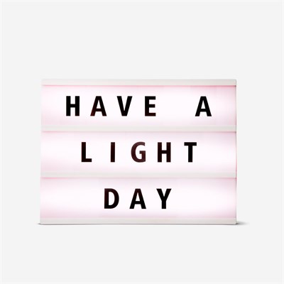 Flying Tiger Copenhagen Pembe Çerçeveli ve Harfli A4 Led Işıklı Pano