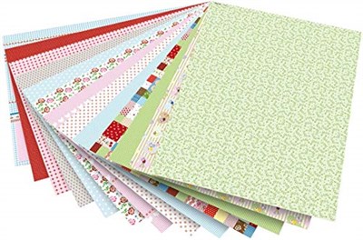folia 46849 - Motif bloğu Mittsommerland, 24 x 34 cm, 26 yaprak ayrılmış, 13 x motif karton 270 g/m2 ve 13 x motif kağıdı 80 g/m2, çeşitli el işleri  - Seçenekler: Mittsommerland, Minimalist., Yapılar
