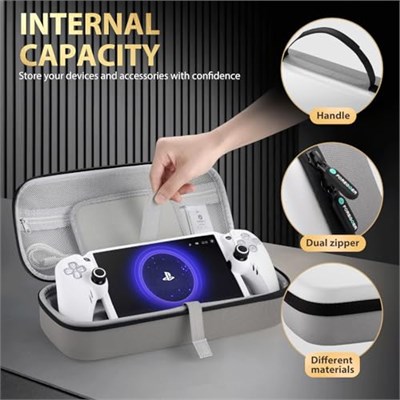 FOREGOER Playstation Portal ile uyumlu sert kapaklı taşıma çantası, PS portal konsol aksesuarları için özel olarak tasarlanmış taşınabilir seyahat saklama çantası