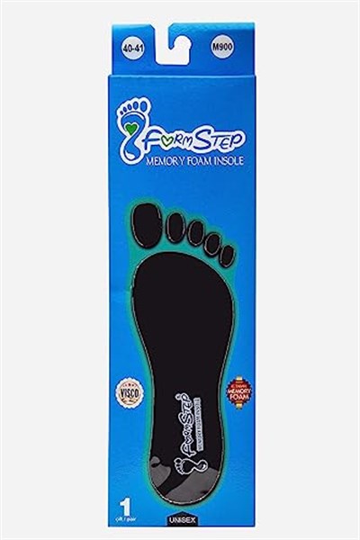 FormStep M900 Memory Foam İç Ayakkabı Tabanlık - Ortopedik, Topuk Dikeni, Rahat, Koşu, Konfor, Darbe Emici (42-43)