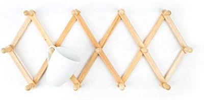 Fox Run Expandable Coffee Mug Wall Rack Tea Cup Holder Kitchen Organization New