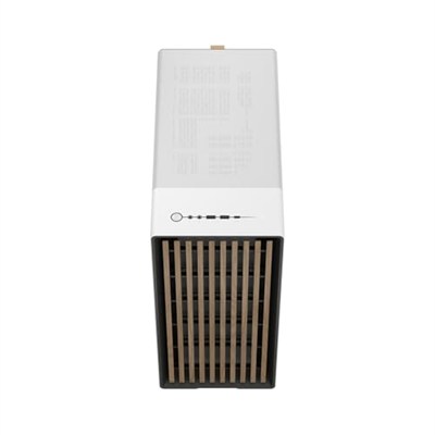 Fractal Design North Chalk White TG Clear | İki adet 140 mm fan önceden yüklenmiş, USB-C, 355 mmye kadar grafik kartı, mükemmel hava akışı