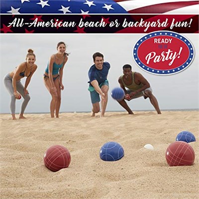 Franklin Sports Bocce Top Seti - 8 Tüm Hava Koşulları 90 mm Bocce Topları, 1 Pallino ve Taşıma Çantası - Plaj, Arka Bahçe Çim veya Dış Mekan Parti Oyunu  - Seçenekler: Amerikan, Başlangıç, Profesyonel