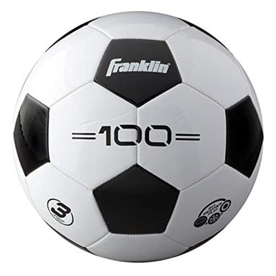 Franklin Sports Competition F-100 Soccer Ball - Available In Size 3, Size 4 and Size 5 - Youth and Adult Soccer Ball - Available As Individual Ball or Bulk (12) Deflated with Pump