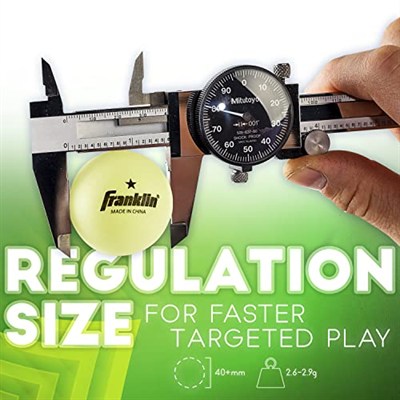 Franklin Sports Masa Tenisi Topları - Resmi Boyut ve Ağırlık 40 mm Masa Tenisi Topları - Tek Yıldızlı Profesyonel Toplar - Toplu Paketler ve Aile Setleri