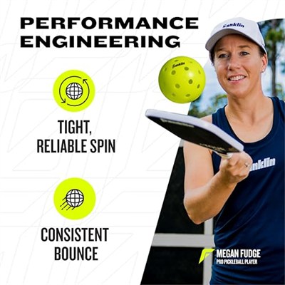 Franklin Sports Outdoor Pickleballs - X-40 Pickleball Balls - USA Pickleball (USAPA) Approved - Official US Open Ball