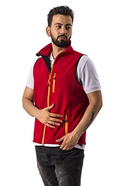 Free Camp Vest Erkek Softshell Yelek KIRMIZI L