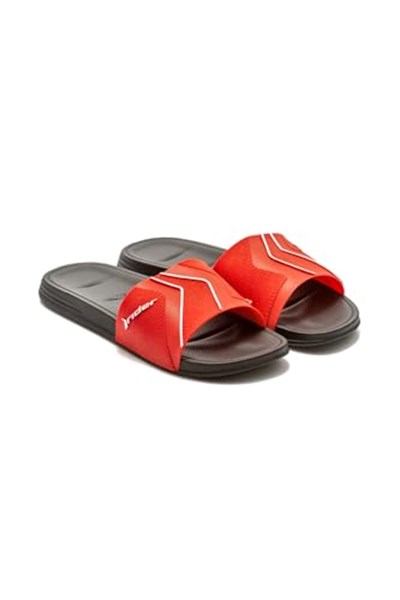 Free Slide Erkek Terlik Siyah- Kırmızı 39/46