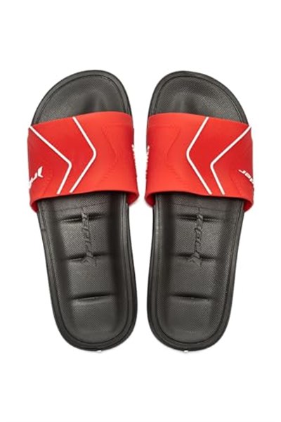 Free Slide Erkek Terlik Siyah- Kırmızı 39/46