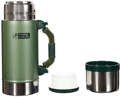 Freecamp Marvel Termos, 700 ml, Unisex, Çelik, BPA İçermez, 12 Saat Sıcak, 24 Saat Soğuk Tutma, Yeşil