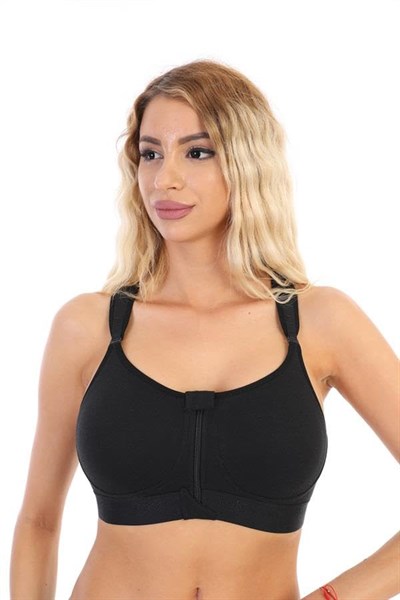 Freshness 4921 Balensiz Desteksiz Önden Fermuarlı Sütyen SİYAH 75C