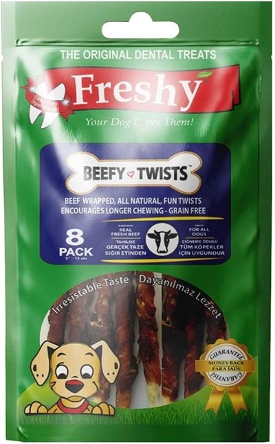 Freshy Beefy Twists - Dana Biftek Sarılı Burgu Çubuk