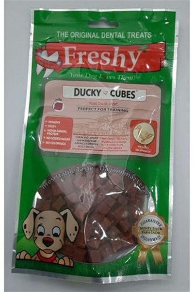 Freshy Ducky Cubes Taze Ördek Etinden Küp Ödül Maması