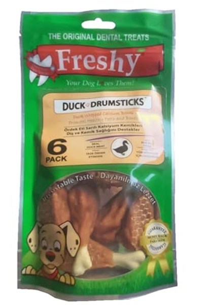 Freshy Ördek Eti İle Kaplanmış Kalsium But Köpek Ödülü 90 gr