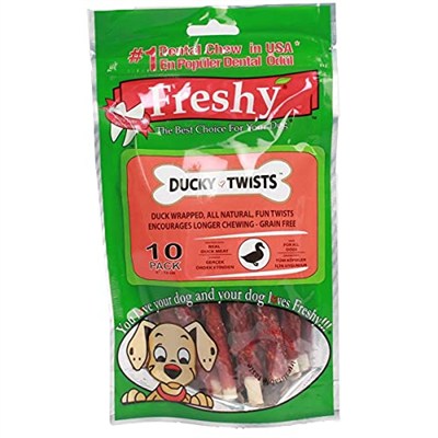 Freshy Ördek Kaplı Sütlü Burgu Köpek Ödülü 90 Gr 10 Lu Renkli