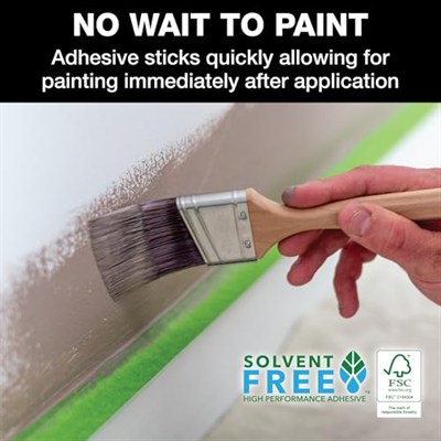 FROGTAPE PAINTBLOCKlu Çok Yüzeyli Ressam Bandı, 12.2 cm x 55 m, Yeşil, 3 Rulo, 240661