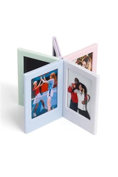 Fujifilm Instax Mini Film Uyumlu 2Li Mıknatıslı Fotoğraf Çerçeve Seti, Koyu Mavi