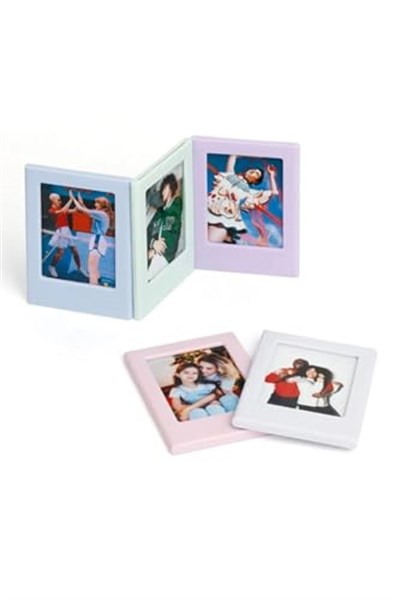 Fujifilm Instax Mini Film Uyumlu 2Li Mıknatıslı Fotoğraf Çerçeve Seti, Mor