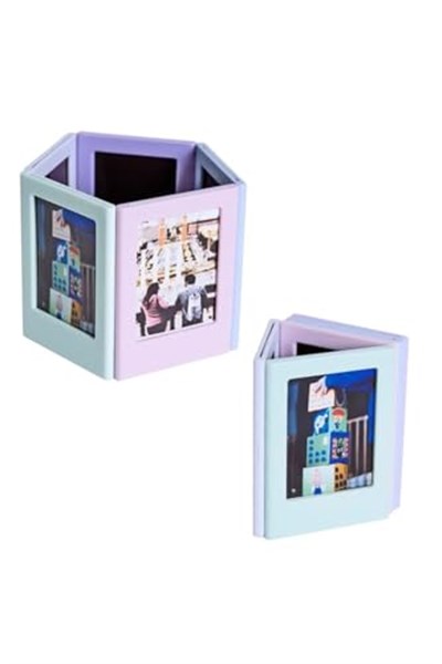 Fujifilm Instax Mini Film Uyumlu 2Li Mıknatıslı Fotoğraf Çerçeve Seti, Koyu Mavi