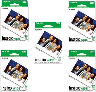 Fujifilm Instax Wide Instant Folyo Fuji Instax Wide 210 200 100 300 için 5 adet