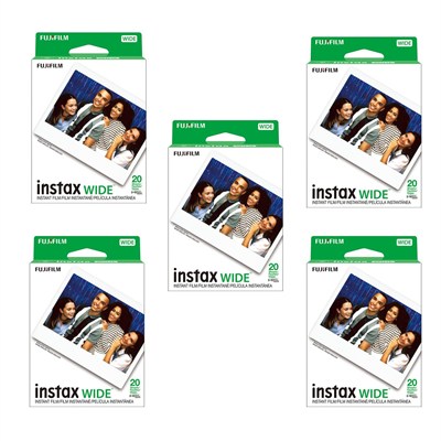 Fujifilm Instax Wide Instant Folyo Fuji Instax Wide 210 200 100 300 için 5 adet