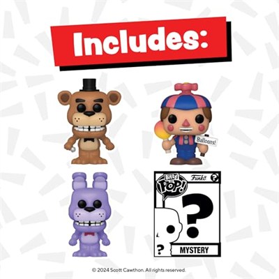 Funko Bitty Pop!: Five Nights at Freddys Mini Collectible Toys 4-Pack - Freddy, Bonnie, Ballon Boy & Mystery Chase Figure (Styles May Vary) Q