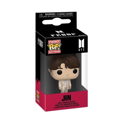 Funko Pop! Anahtarlık: BTS – Jin – Vinil mini figür, koleksiyon, orijinal anahtarlık, çorap dolgusu, hediye fikri, resmi ürün, müzik hayranları, mini figür