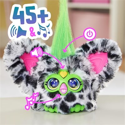 Furby Furblets Moo-Boo Mini Friend, Kızlar ve Erkekler için Elektronik Peluş Oyuncaklar, İnek, Siyah ve Beyaz, Mobilya Konuşuyor ve Müzik Çalar, Seri 5, Okula Dönüş Hediyeleri, 6 Yaş ve Üzeri
