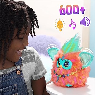 Furby Mercan Rengi Etkileşimli Pelüş Oyuncak | 15 Moda Aksesuarı Dahil | Sesle Etkinleşen Animatronik | 6 Yaş ve Üzeri Kız ve Erkek Çocuklar İçin | İngilizce versiyonu