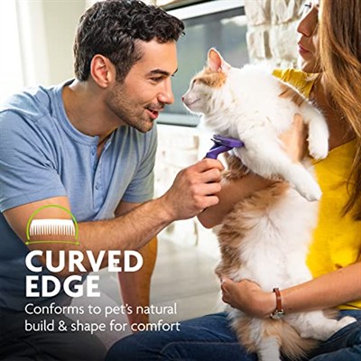 FURminator Kedi deShedding Aracı, Kediler İçin DeShedding Fırçası, Gevşek Saçları Kaldırır Büyük