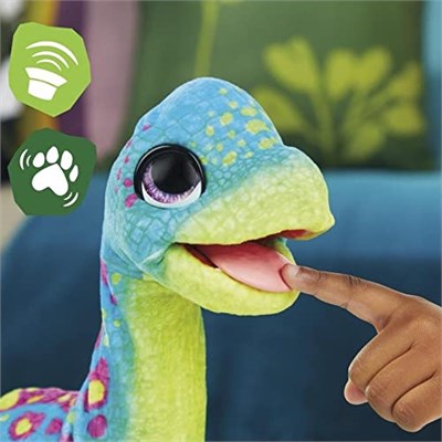 FurReal Sam, Brontosaurus Interaktif Animatronik Peluş Oyuncak, 40+ Ses ve Reaksiyon, Yaş 4 ve Üstü