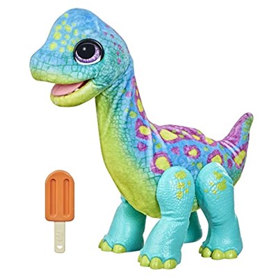 FurReal Sam, Brontosaurus Interaktif Animatronik Peluş Oyuncak, 40+ Ses ve Reaksiyon, Yaş 4 ve Üstü