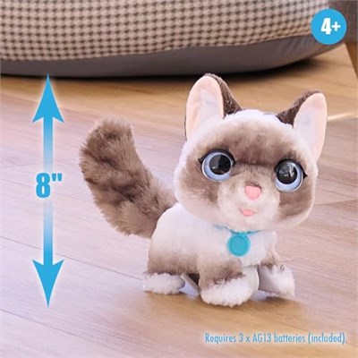 furReal Wag-A-Lots Kitty interaktif oyuncak, 20 cm büyüklüğünde, ses efektli zıplayan pelüş kedi, yumuşak pelüş hayvan, 4 yaşından itibaren Just Play