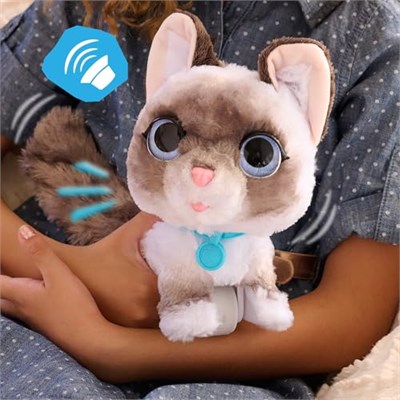 furReal Wag-A-Lots Kitty interaktif oyuncak, 20 cm büyüklüğünde, ses efektli zıplayan pelüş kedi, yumuşak pelüş hayvan, 4 yaşından itibaren Just Play