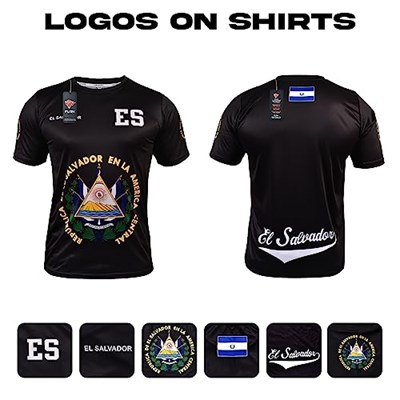Fury El Salvador Futbol Forması El Salvador Forması Siyah Beyaz El Salvador Gömlek Tüm Salvadorans Erkek/Kadın/Unisex/Hombres, Siyah, S