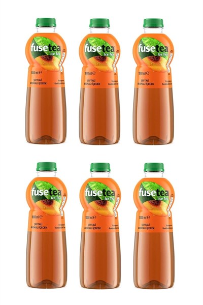 Fuse Tea Şeftali Aromalı Soğuk Çay, 1 Lt, 6lı Paket