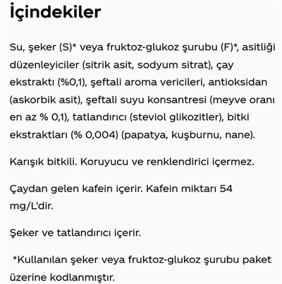 Fusetea Şeftali Aromalı Pet 4x1 L
