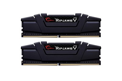 G.Skill (2x8GB) Ripjaws V Gaming Serisi 3200 MHz CL16 (16-18-18-38) Siyah Renkli Alüminyum Soğutuculu 1,35V Dual Bellek Kiti