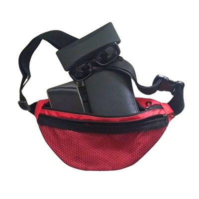 G-BAG Kırmızı Omuz/Bel Çantası Unisex 35x19 cm