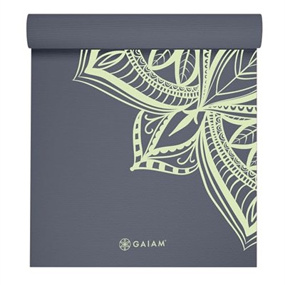 Gaiam Yoga Matı, Her Türlü Yoga, Pilates ve Yer Egzersizleri için, Yüksek Kaliteli, 5 mm, Baskılı, Kalın, Kaymaz, Egzersiz ve Fitness Matı (1,73 m x 61 cm x 5 mm)