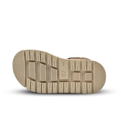 Galler Hakiki Deri Tek Cırtlı Unisex Çocuk Sandalet Kum Rengi