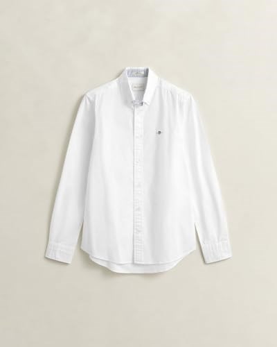 GANT Erkek Beyaz Slim Fit Çizgili Gömlek - Bedenler: S, M, L, XXL, 3XL