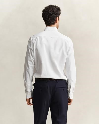 GANT Erkek Beyaz Slim Fit Çizgili Gömlek - Bedenler: S, M, L, XXL, 3XL