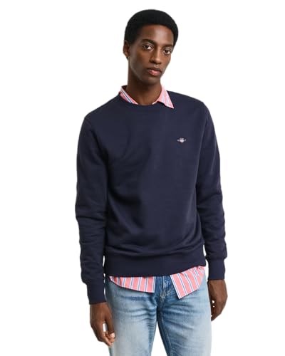 GANT Erkek Lacivert Regular Fit Bisiklet Yaka Sweatshirt