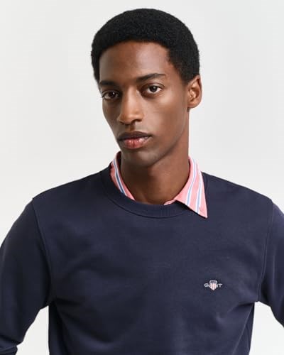 GANT Erkek Lacivert Regular Fit Bisiklet Yaka Sweatshirt